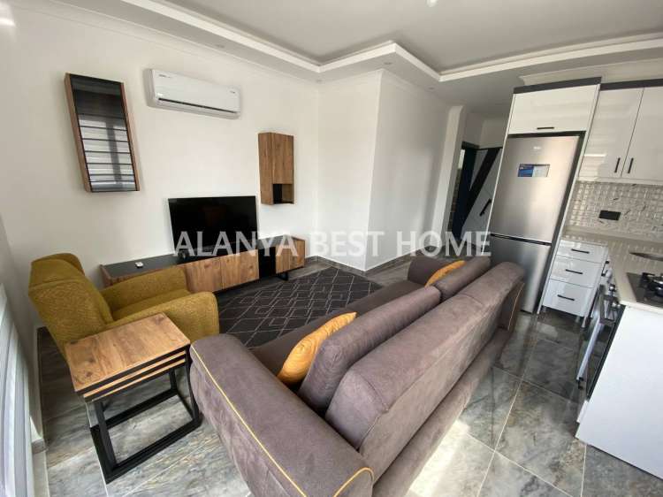 KESTEL'DE DENİZE 300 MT MESAFEDE TEK BLOK SIFIR EŞYALI DENİZ MANZARALI 1+1 SATILIK SIFIR DAİRE